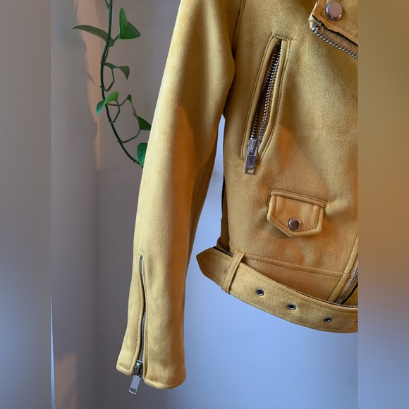 Zara Mustard Faux Suede Coat - Picture 7 of 10